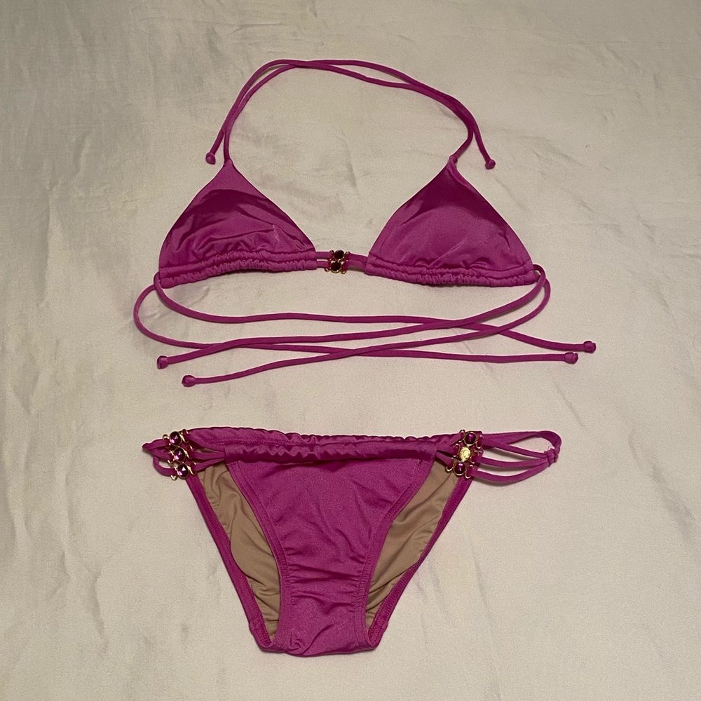 XS Pink Purple Victoria’s Secret Bikini Cheeky